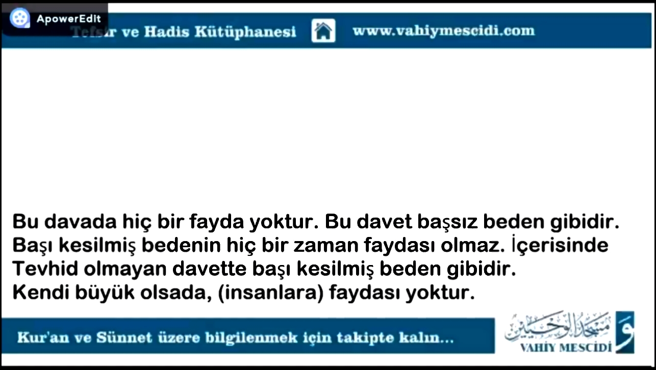 başsız beden ölüdür tewhıydsiz bir deawetde ölüdür boşadır çünkü şirk tüm ameli yok eder - видеоклип на песню