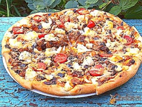 Пицца с баклажанами и цветной капустой 