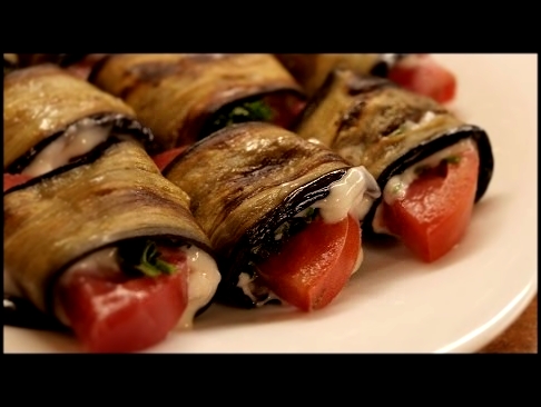 Языки из баклажанов / How to make Grilled eggplant roll-ups ♡ English subtitles 