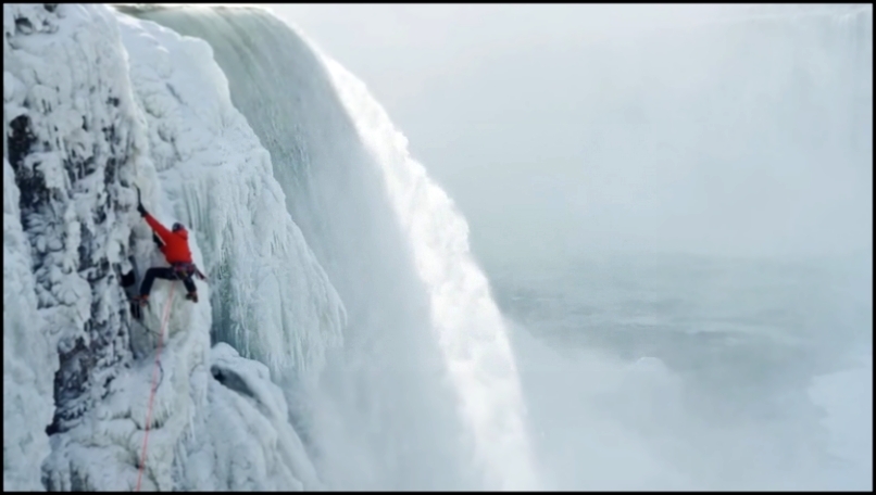 Покорение замерзшего Ниагарского водопада - видеоклип на песню