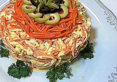 НОВОГОДНИЙ Праздничный Крабовый Салат РЫЖИК. Просто и Вкусно!   Crab's  Salad 