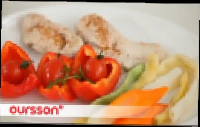 Видео рецепт "Куриное филе с овощами на пару"  в кухонном процессоре oursson kp 0600 hsd 