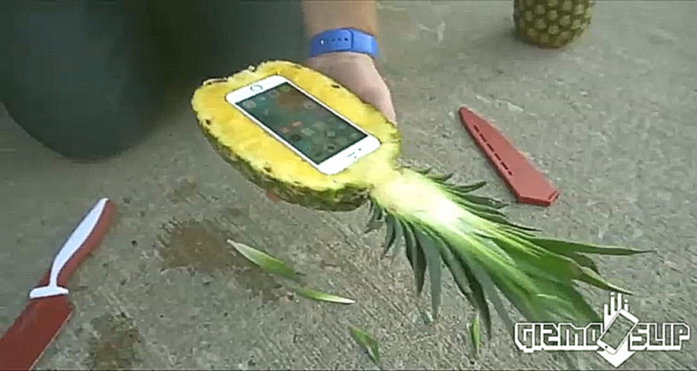 iPhone 6s сбросили с 30-метровой высоты в ананасе 