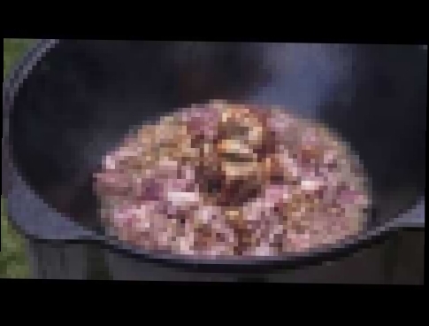Рецепт плова из баранины с нутом. Готовим в казане с сайтом http://picnik.by. Uzbek plov with lamb. 