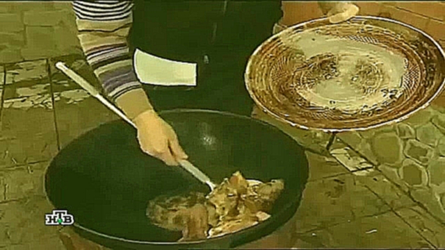 Как приготовить картошку с мясом в казане. Сталик Ханкишиев .Казан - мангал. HD 