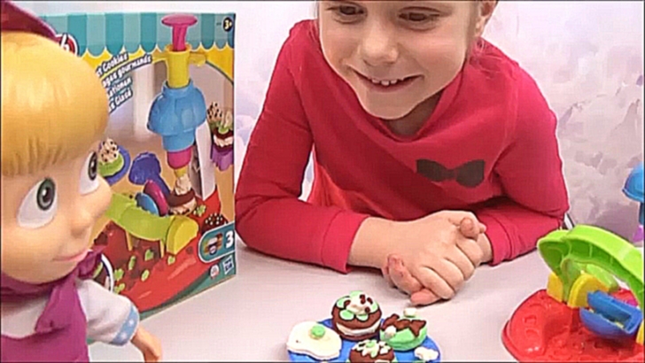 Play Doh Маша и Медведь новые серии от Николь плейдо Лепим  Десерты развивающие мультики маша  - видеоклип на песню