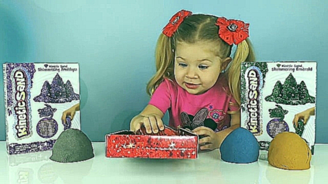 Кинетический Песок ЛЕПИМ КОЛОБКИ Учим Цвета Видео для Детей Малышей kinetic sand learn colors 