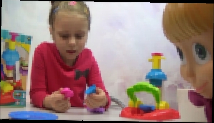 Play Doh Маша и Медведь новые серии Николь плейдо Лепим Десерты развивающие мультики masha i medved - видеоклип на песню