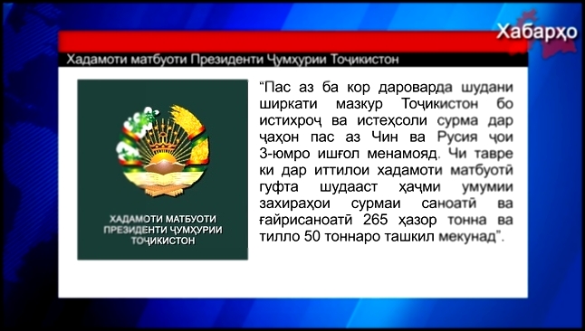 Чин боз як кони навбатиро дар Тоҷикистон ба даст овард - видеоклип на песню