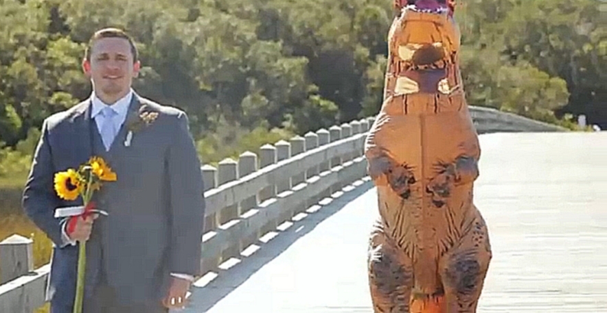 Невеста пришла на свадьбу в костюме тираннозавра - видеоклип на песню
