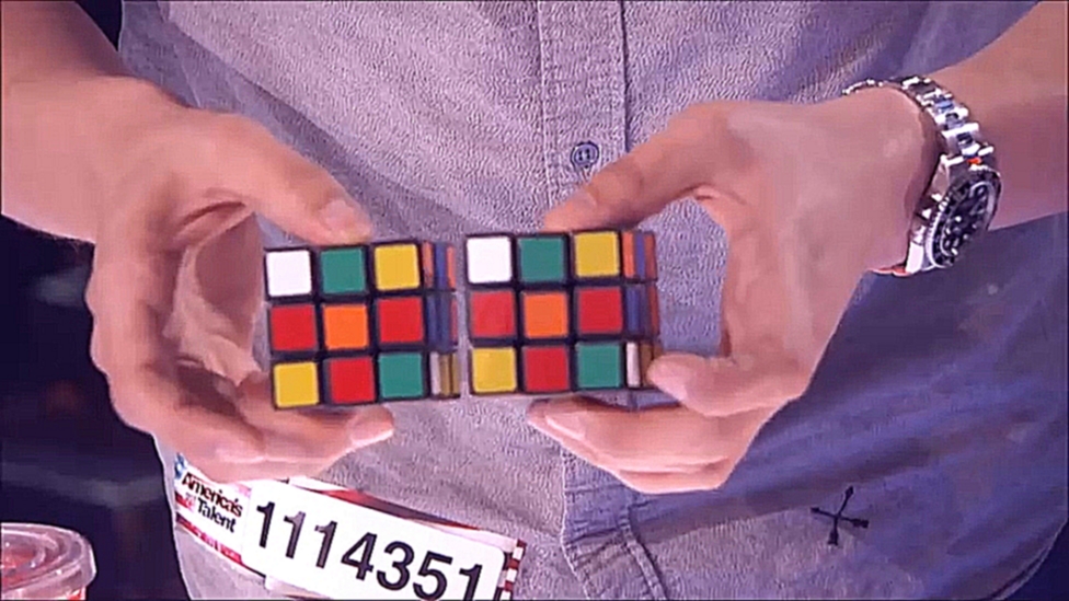 Фокус с кубиком Рубика на шоу талантов 