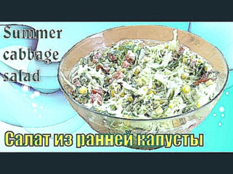 Салат из ранней капусты - свежие витамины на вашем столе 