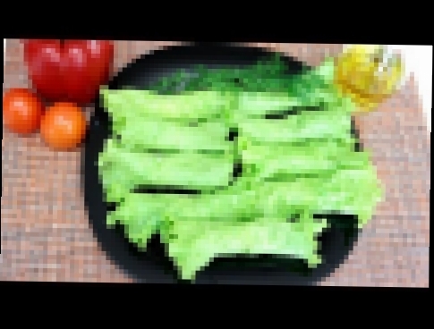 Рецепт рулетиков из листьев салата 