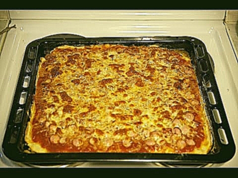 Пицца домашняя на противне, видео рецепт как приготовить пиццу быстро 