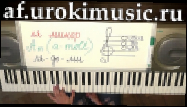 vse.urokimusic.ru Аккорд Аm. Ля минор. а-moll. Арпеджио. Уроки фортепиано - видеоклип на песню