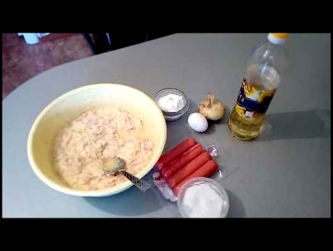 Картофельные оладьидраникис сосисками 