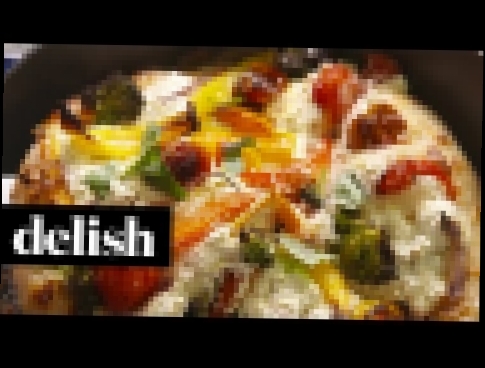 How To Make Skillet Primavera Pizza | Delish 