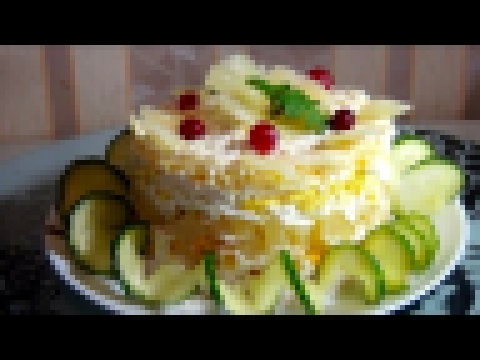 Очень новогодний салат с ананасами   Very Christmas salad with pineapple 