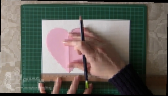 3D открытка с сердечком- мастер класс 3D card with heart tutorial 