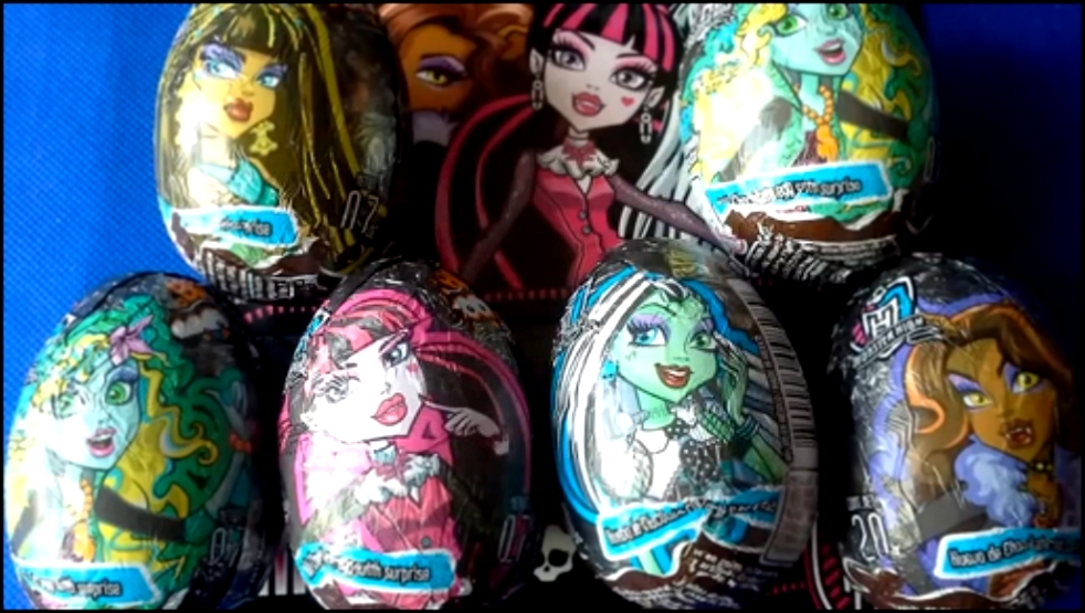 6 Сюрприз Яиц Монстер Хай Игрушки 6 Surprise Eggs Monster High Toys - видеоклип на песню