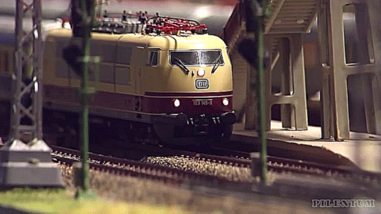 Железнодорожный макет с немецким ландшафтом в масштабе Н0 - видеоклип на песню