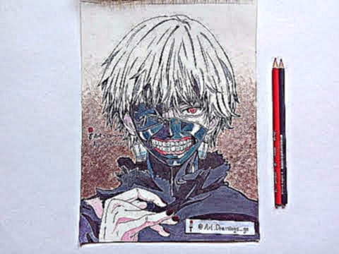 Drawing Kaneki Ken Tokyo Ghoul/Рисую Кэн Канэки Токийский монстр/金木 研トーキョーグールドローイング/(Art &amp; Drawings) - видеоклип на песню