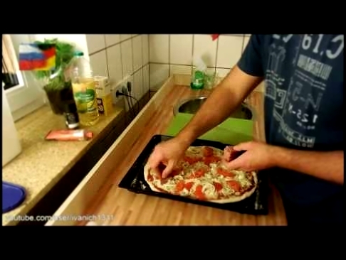 Готовим пиццу. Пицца салями. Как приготовить пиццу дома. 01.12.13 