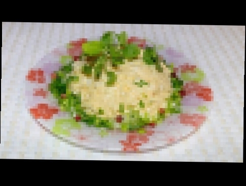 Репка на грядке, простой и очень вкусный салат с желтой репой, яйцом и сыром 