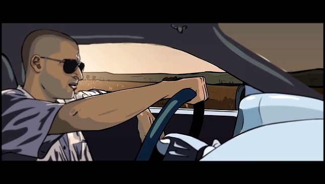 Анимационные сцены клипа 9 Грамм "Поведу тебя за собой" персонажная мультипликация, оживший комикс 