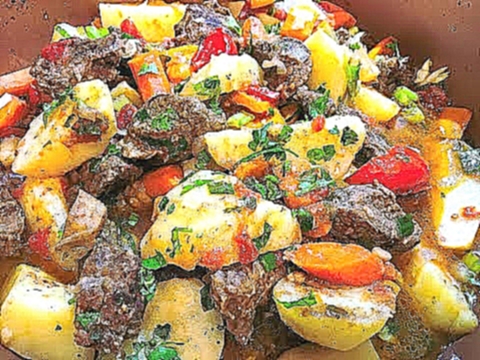 ЖАРКОЕ ПО-ДОМАШНЕМУ. Тушеное Мясо с Картофелем. Как Приготовить Очень Вкусно! Stew With Vegetable. 