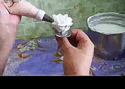 Украшение торта Хризантемы на торт из белкового крема 