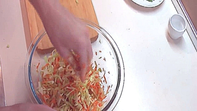 Салат из свежей капусты видео рецепт 