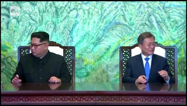 This is the moment Moon Jae-in and Kim Jong Un signed an agreement pledging to end the Korean War.  - видеоклип на песню
