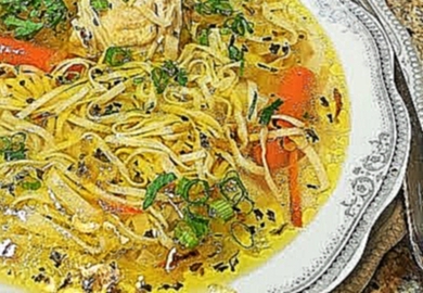 Куриный Суп с Домашней Лапшой. Chicken Soup with Homemade Noodles. 
