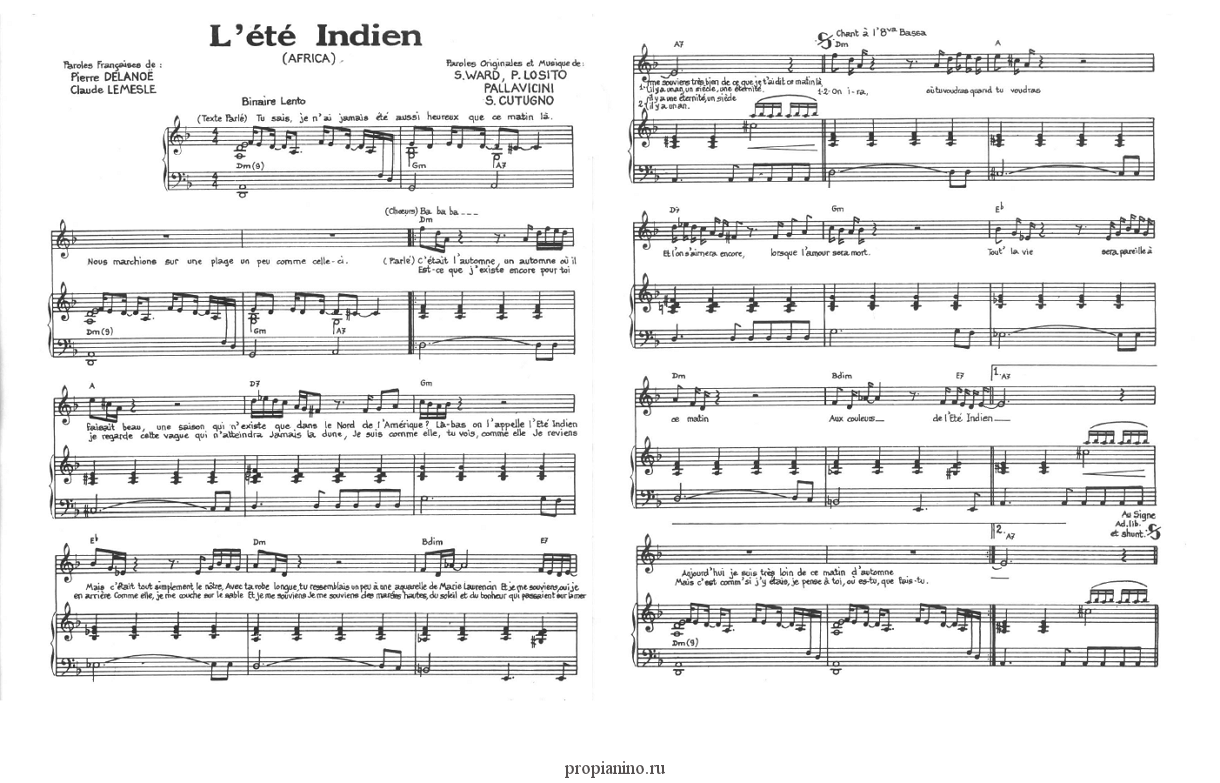 Joe Dassin L&39ete Indien (Бабье лето)