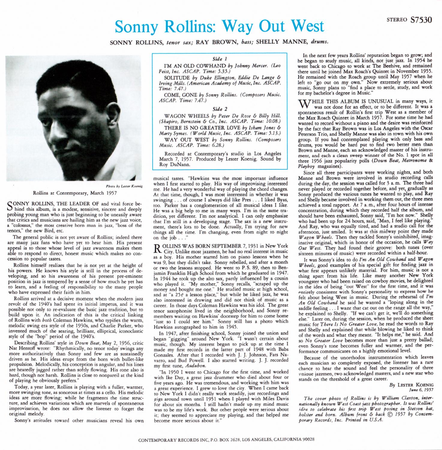 Sonny Rollins [Moving Out 1954] More Than You Know
